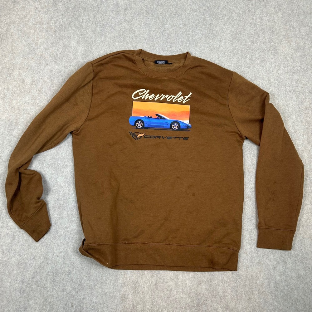 Chemistry‎ Chevrolet Corvette Sweatshirt Mens Large Brown
